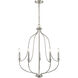 Senoia 5 Light 25 inch Brushed Nickel Chandelier Ceiling Light